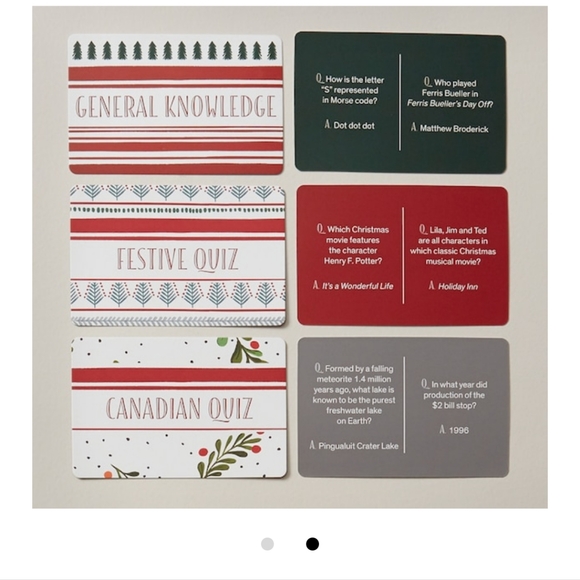 Trivia Cards | set of 3 - Canadian, Festive & General | Indigo - Picture 2 of 3
